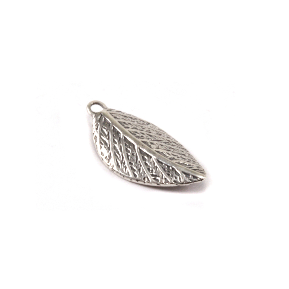 Charms & Solderable Accents Sterling Silver Leaf Charm